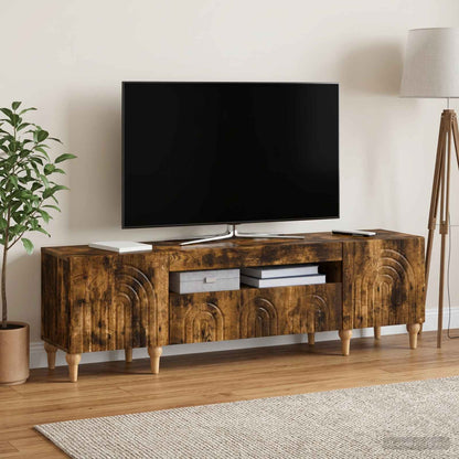LED TV Cabinet Smoked Oak Engineered Wood