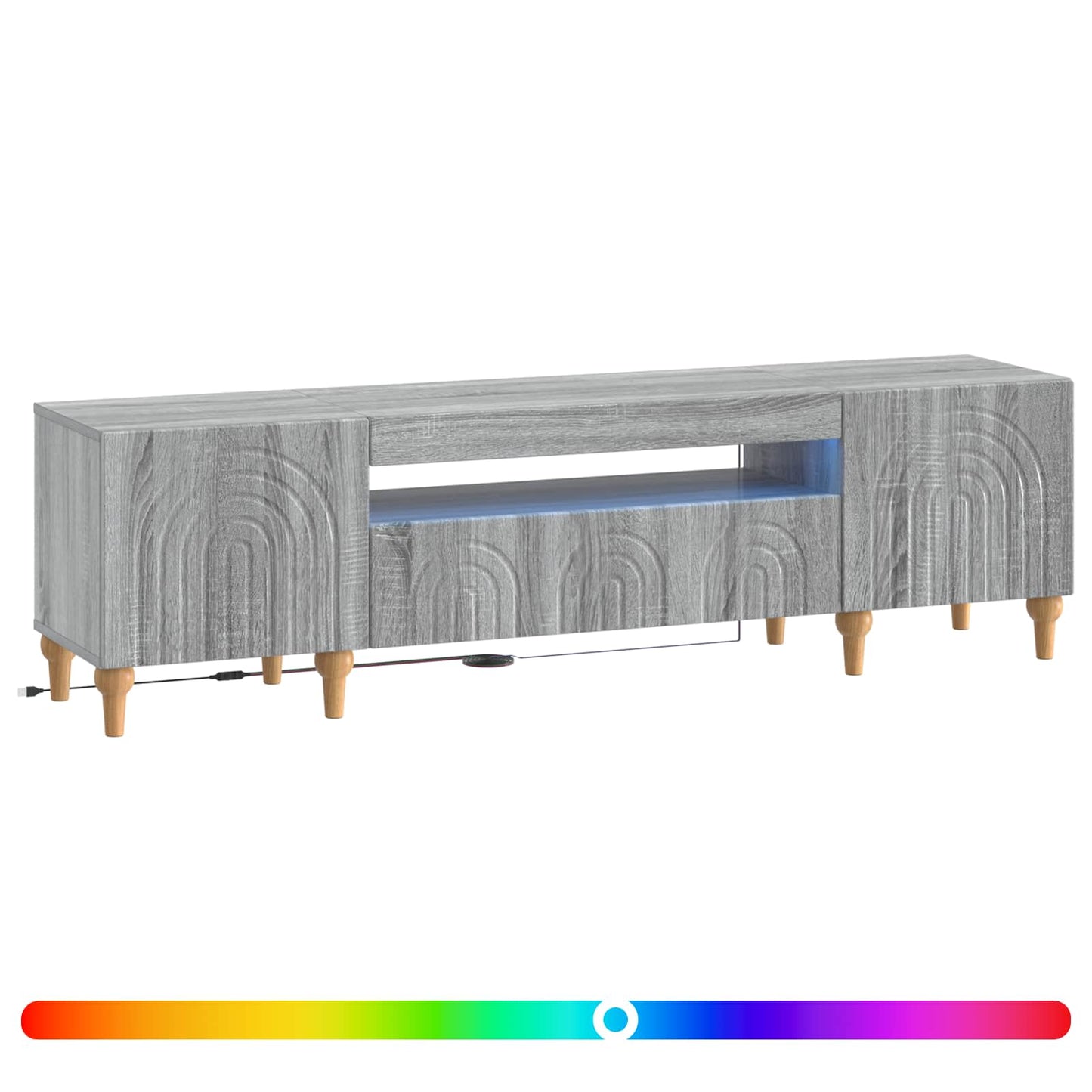 LED TV Cabinet Grey Sonoma Engineered Wood