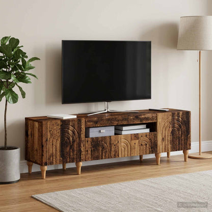LED TV Cabinet Old Wood Engineered Wood