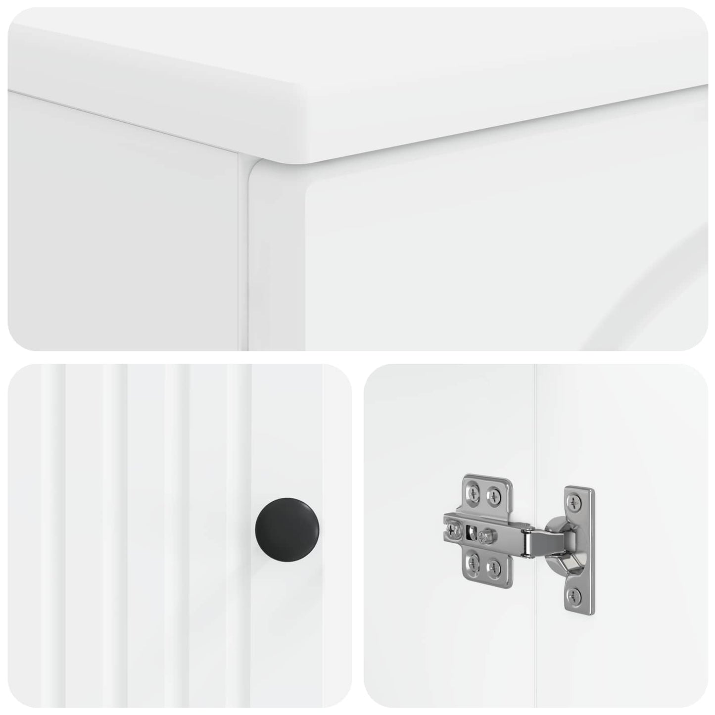 Toilet Cabinet ALKMAAR White 66 x 25.5 x 190 cm Engineered Wood