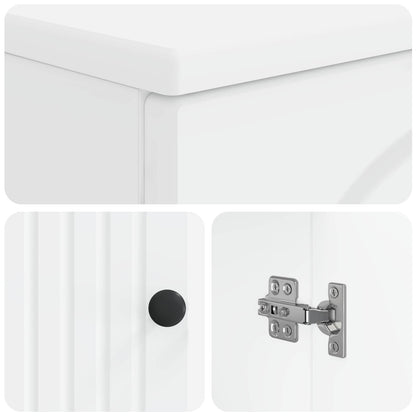 Toilet Cabinet ALKMAAR White 66 x 25.5 x 190 cm Engineered Wood