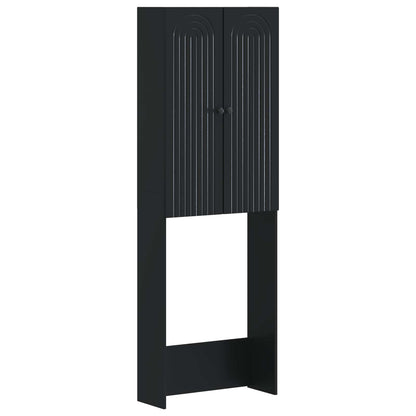 Toilet Cabinet ALKMAAR Black 66 x 25.5 x 190 cm Engineered Wood