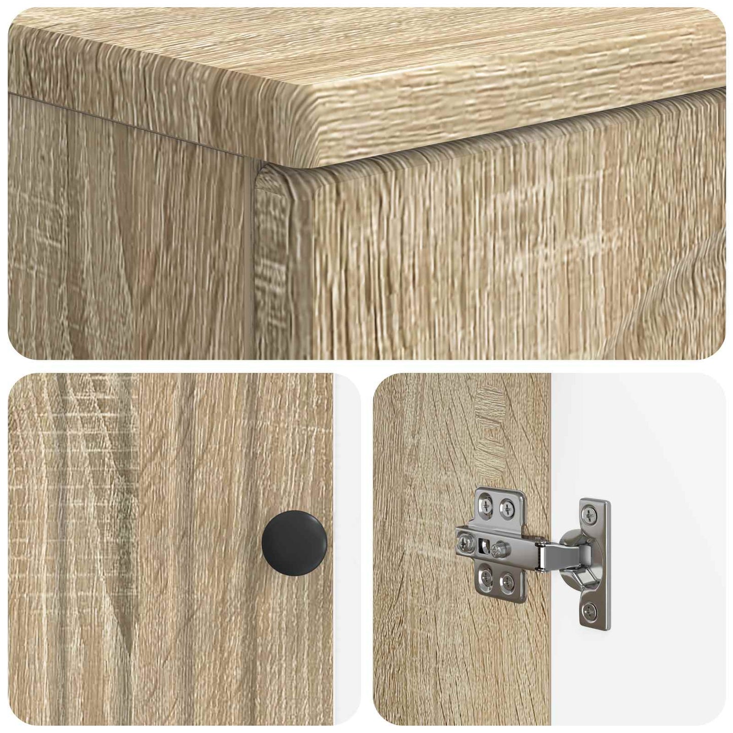 Toilet Cabinet ALKMAAR Sonoma Oak 66 x 25.5 x 190 cm