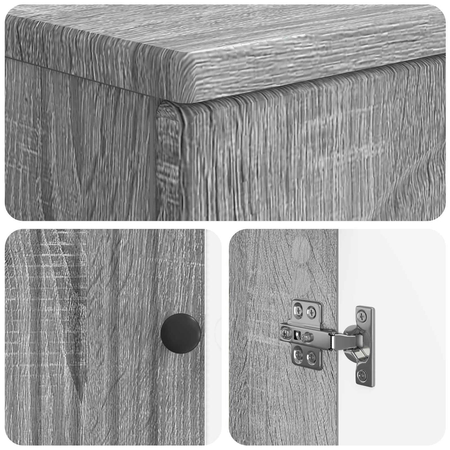 Toilet Cabinet ALKMAAR Grey Sonoma 66 x 25.5 x 190 cm