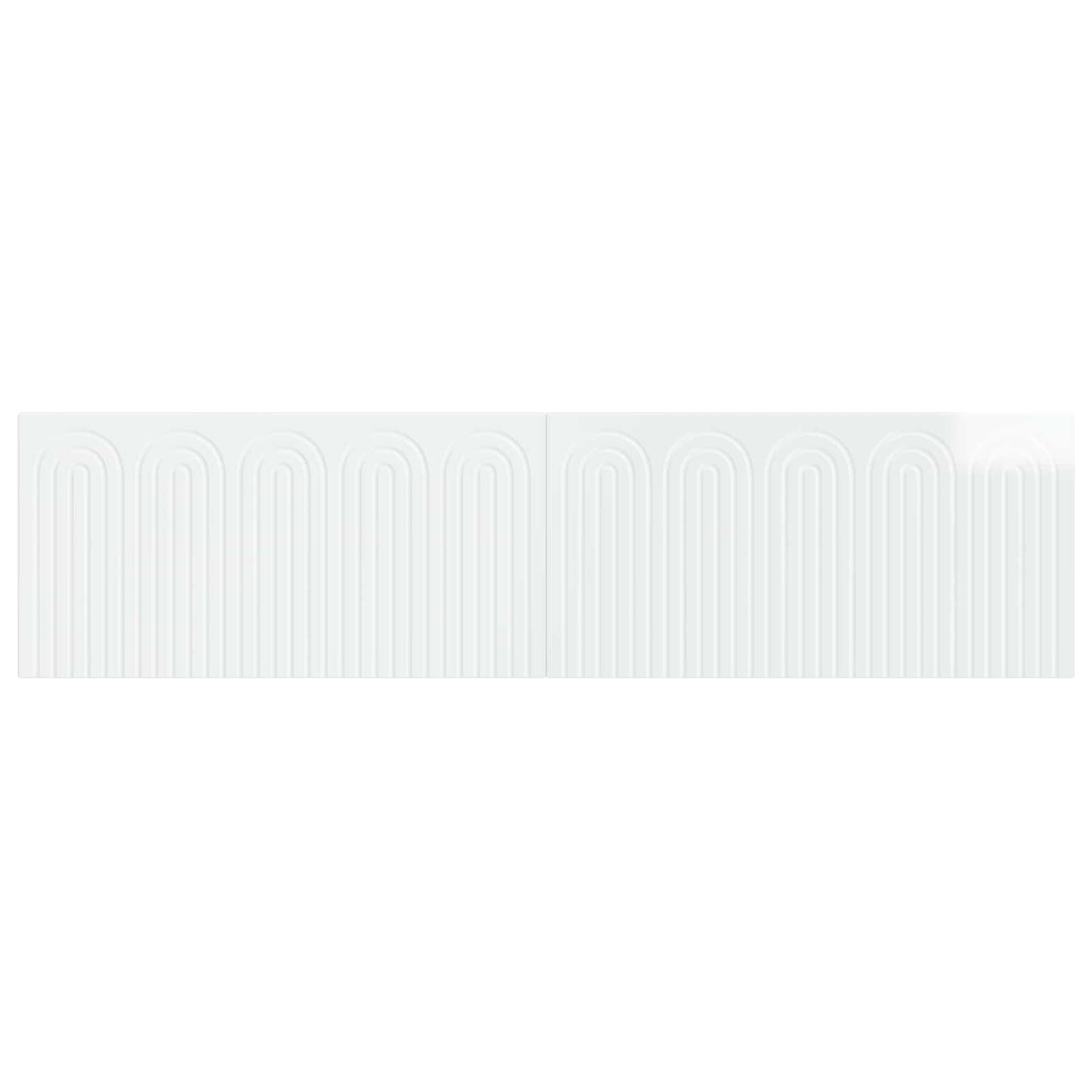 Wall-Mounted Headboard ALKMAAR High Gloss White Engineered Wood