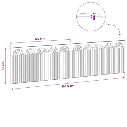 Wall-Mounted Headboard ALKMAAR Smoked Oak Engineered Wood