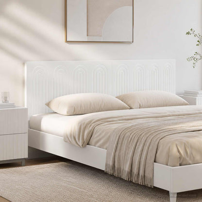 Wall-Mounted Headboard ALKMAAR High Gloss White Engineered Wood