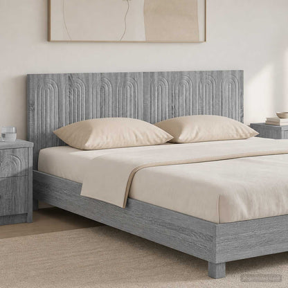 Wall-Mounted Headboard ALKMAAR Grey Sonoma Engineered Wood