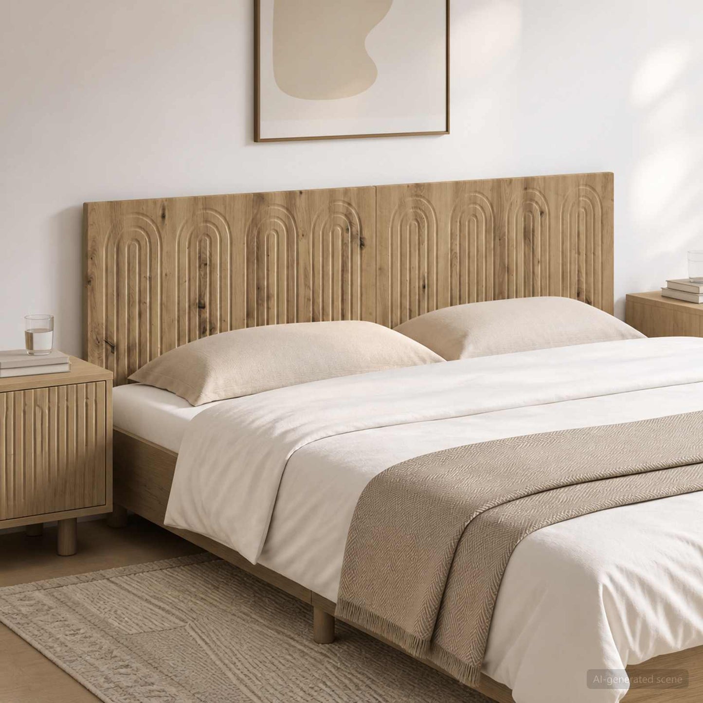 Wall-Mounted Headboard ALKMAAR Artisan Oak Engineered Wood