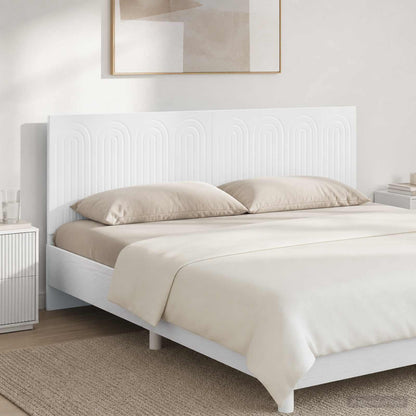 Wall-Mounted Headboard ALKMAAR High Gloss White Engineered Wood
