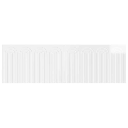 Wall-Mounted Headboard ALKMAAR High Gloss White Engineered Wood