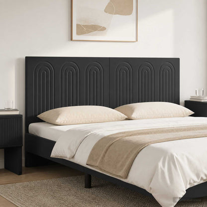 Wall-Mounted Headboard ALKMAAR Black Engineered Wood