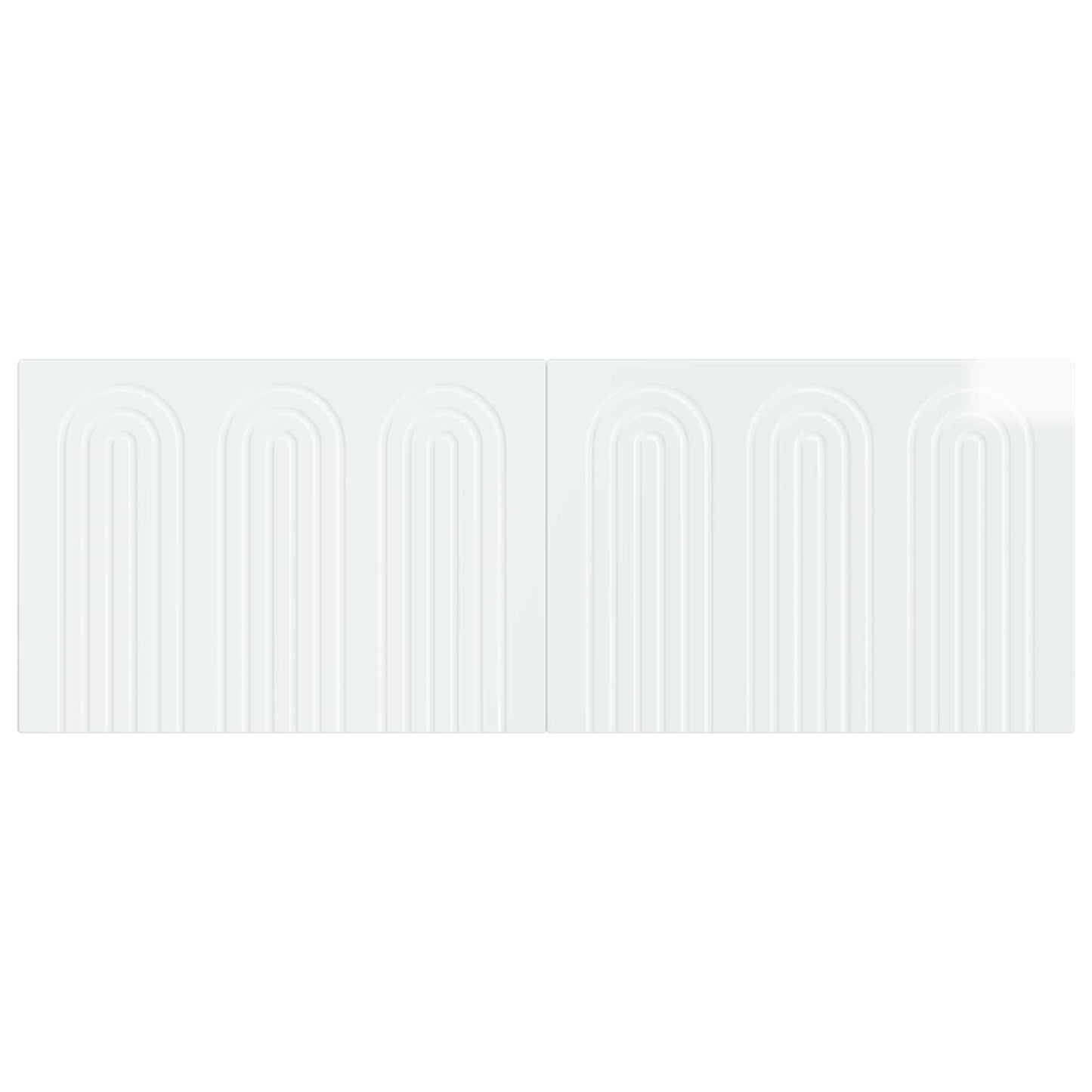 Wall-Mounted Headboard ALKMAAR High Gloss White Engineered Wood