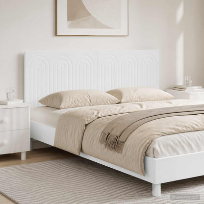 Wall-Mounted Headboard ALKMAAR High Gloss White Engineered Wood
