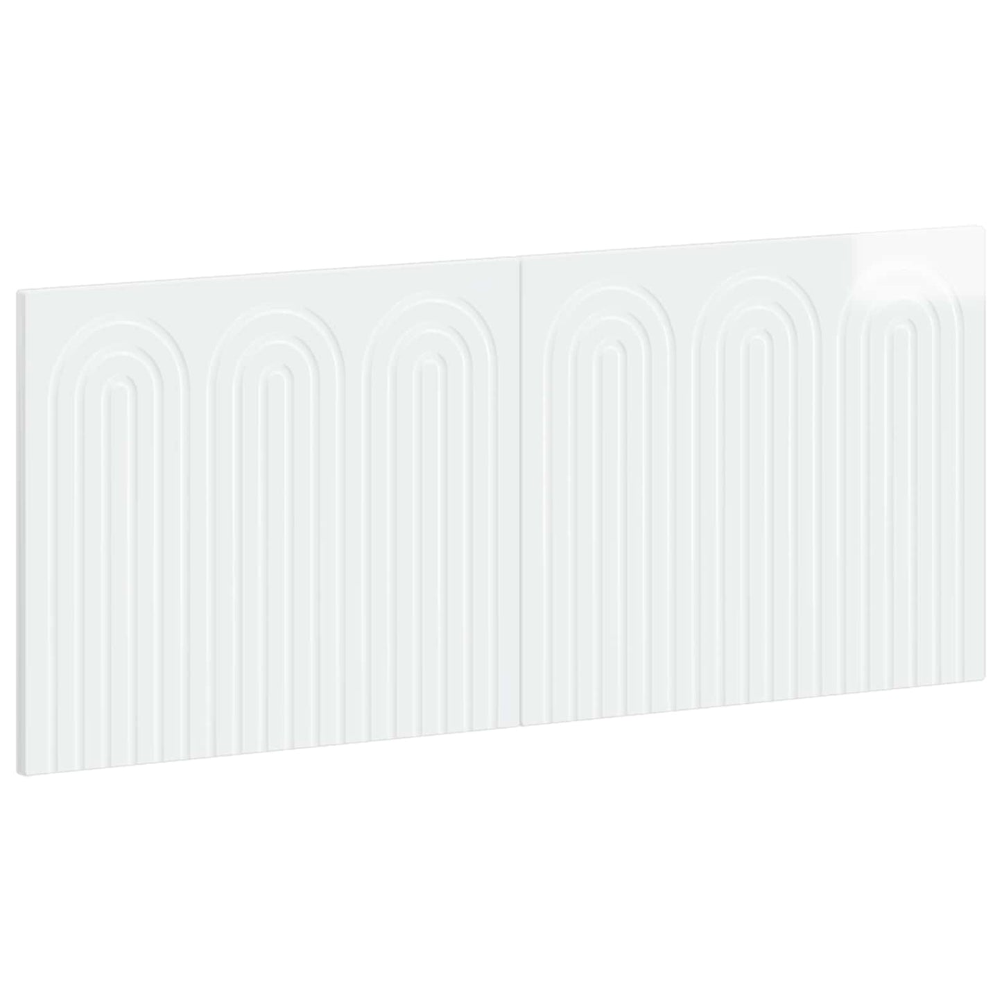 Wall-Mounted Headboard ALKMAAR High Gloss White Engineered Wood