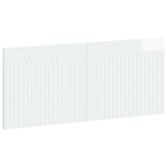 Wall-Mounted Headboard ALKMAAR High Gloss White Engineered Wood
