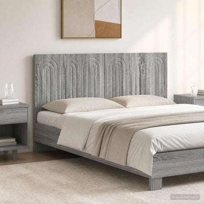 Wall-Mounted Headboard ALKMAAR Grey Sonoma Engineered Wood