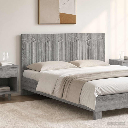 Wall-Mounted Headboard ALKMAAR Grey Sonoma Engineered Wood