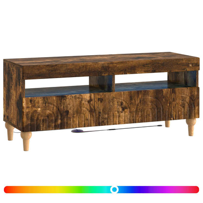 LED TV Cabinet Smoked Oak Engineered Wood