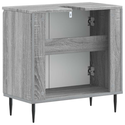 Bathroom Sink Cabinet ZWOLLE Grey Sonoma 59.5 x 31.5x 59 cm