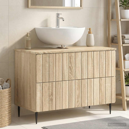 Bathroom Sink Cabinet ZWOLLE Sonoma Oak 82 x 41x 58.5 cm