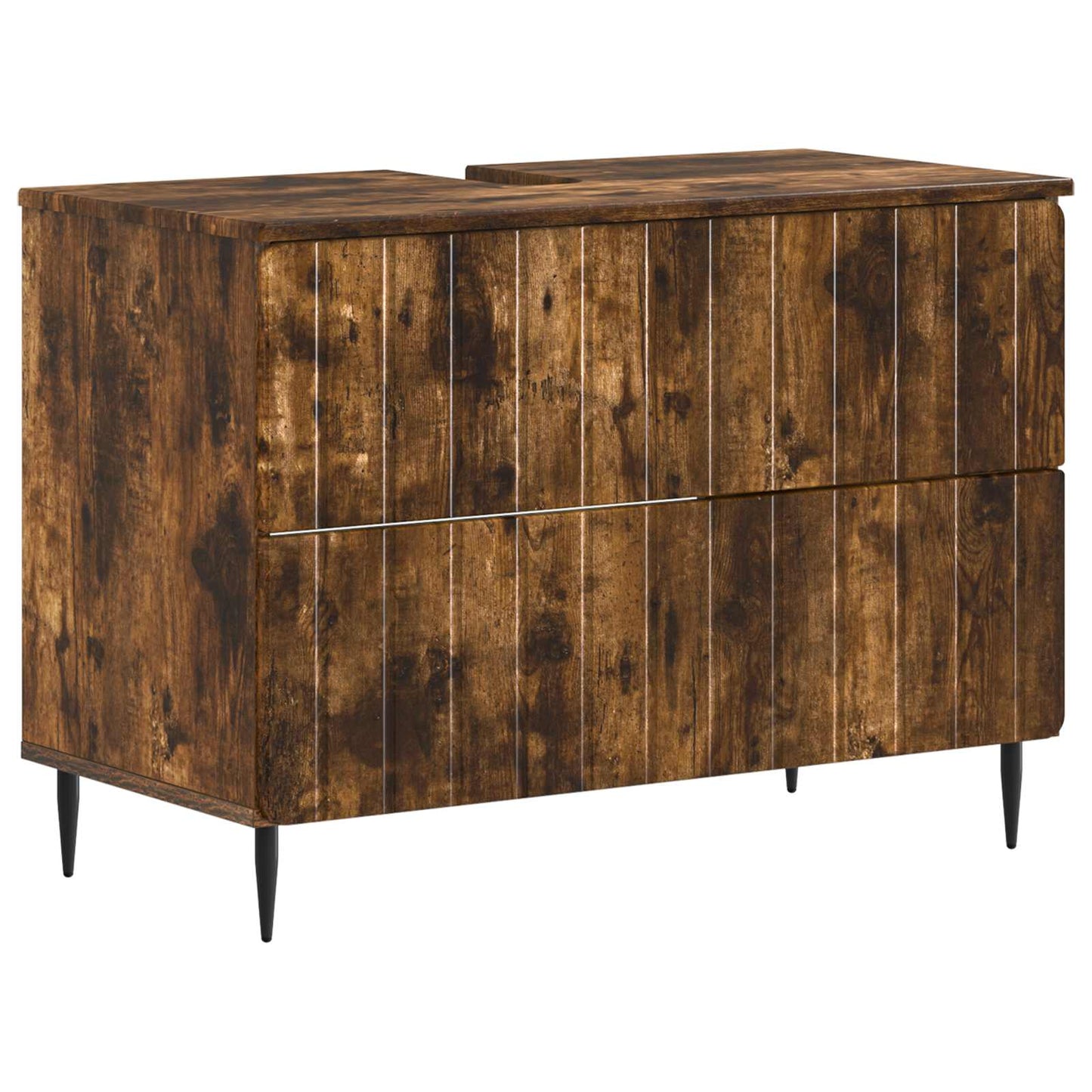 Bathroom Sink Cabinet ZWOLLE Smoked Oak 82 x 41x 58.5 cm