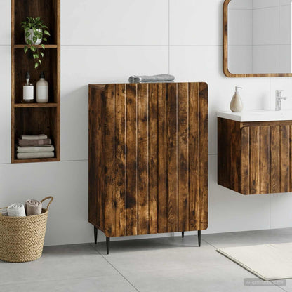 Bathroom Storage Cainet ZWOLLE Smoked Oak 59.5 x 31 x 79.5 cm