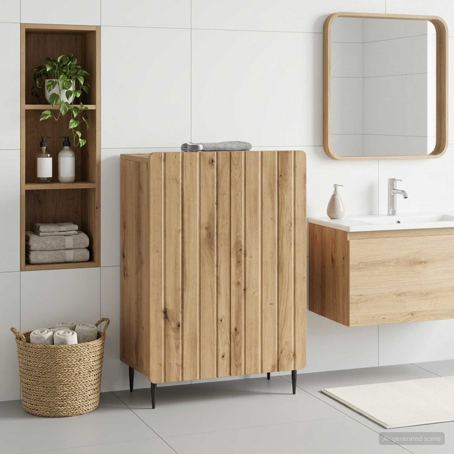 Bathroom Storage Cainet ZWOLLE Artisan Oak 59.5 x 31 x 79.5 cm