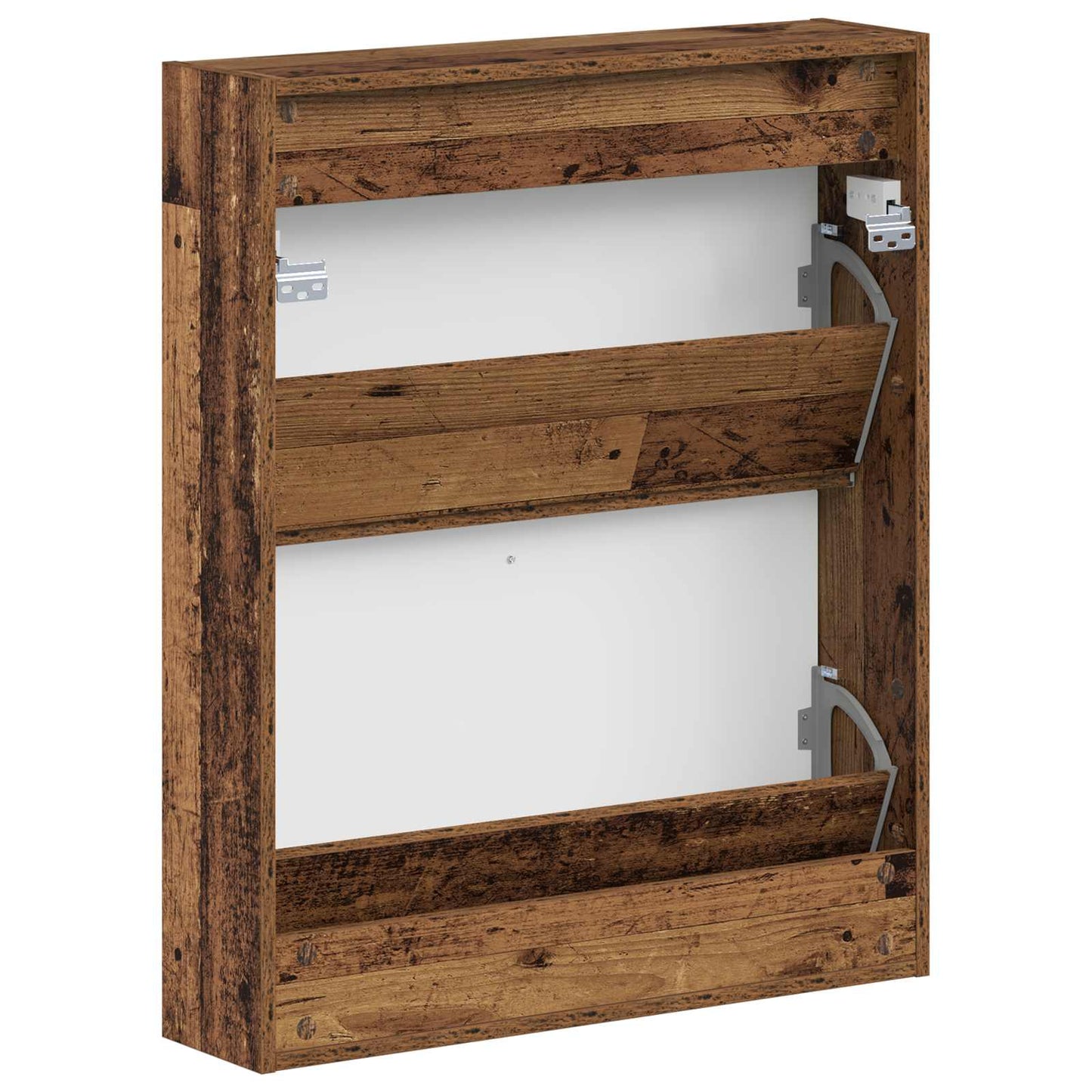 Wall-Mounted Shoe Cabinet ZWOLLE 71 x 17 x 86 cm Old Wood