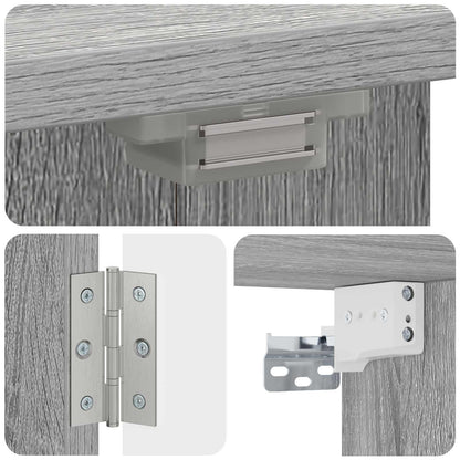 Dartboard Cabinet ZWOLLE Grey Sonoma 52.5 x 10.5 x 57.5 cm