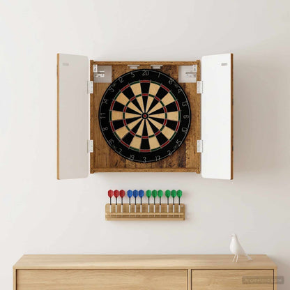 Dartboard Cabinet ZWOLLE Old Wood 52.5 x 10.5 x 57.5 cm