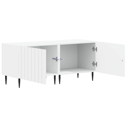 TV Cabinet White Engineered Wood