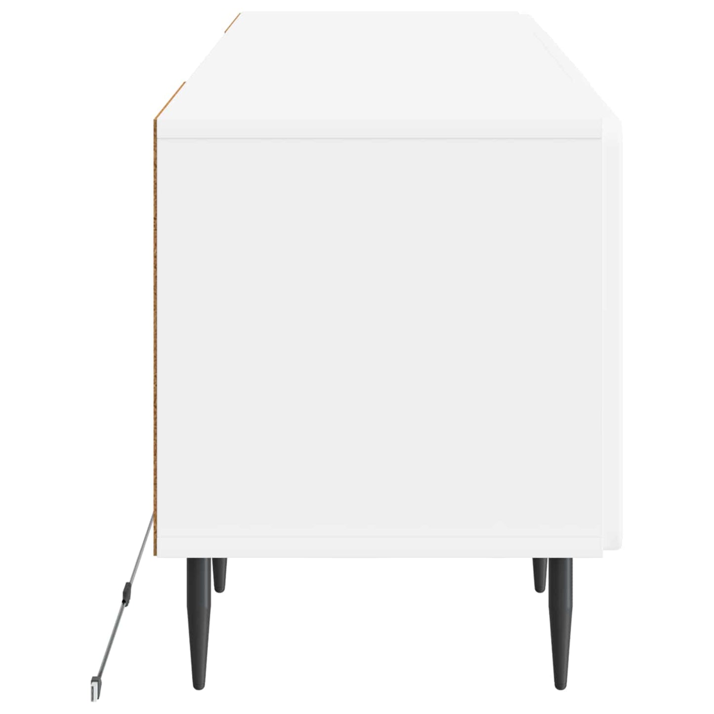 LED TV Cabinet High Gloss White Engineered Wood
