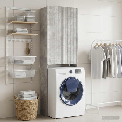 Toilet Cabinet ZWOLLE Concrete Grey 66 x 25.5 x 190 cm