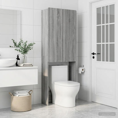 Toilet Cabinet ZWOLLE Grey Sonoma 66 x 25.5 x 190 cm