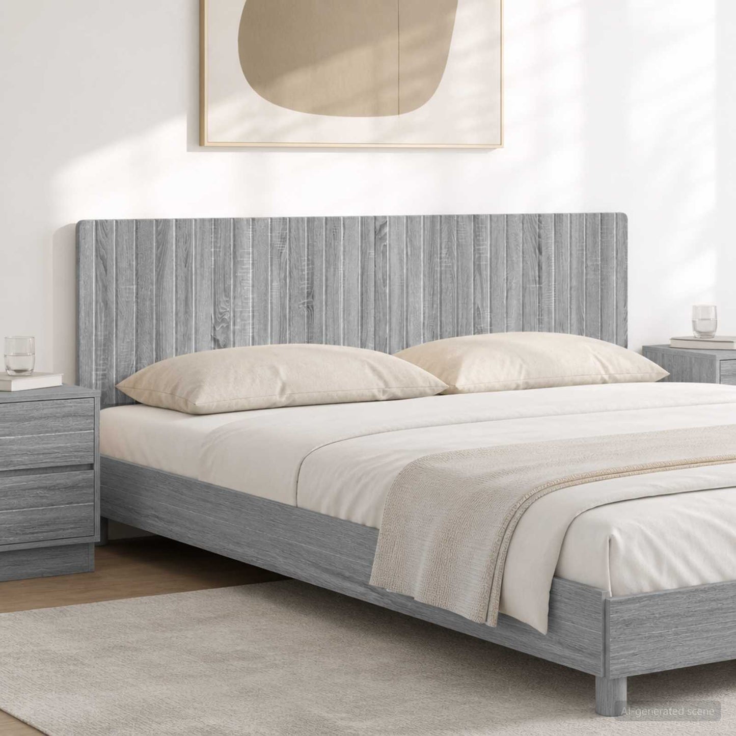 Wall-Mounted Headboard ZWOLLE Grey Sonoma Engineered Wood