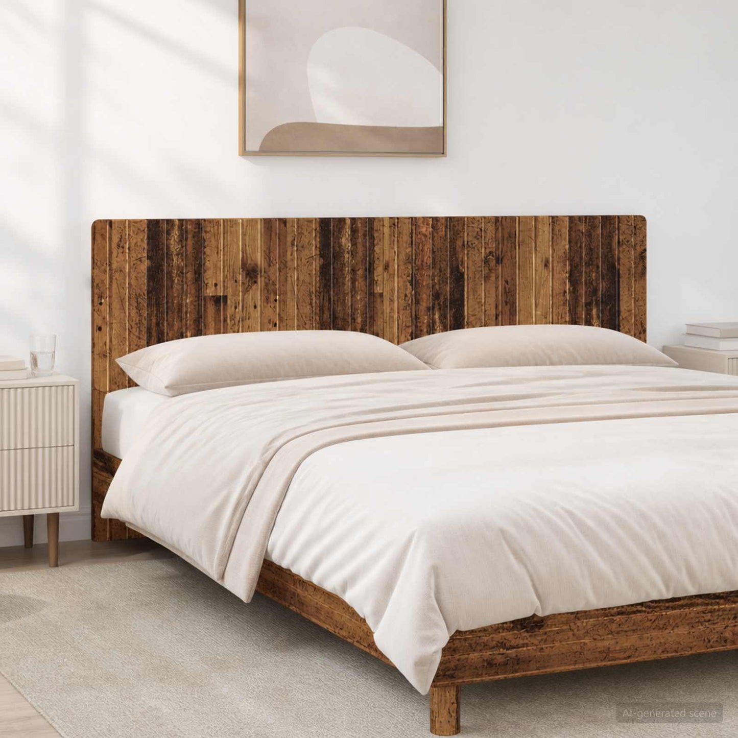 Wall-Mounted Headboard ZWOLLE Old Wood Engineered Wood