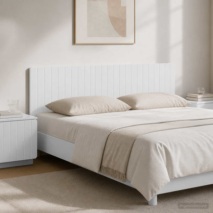 Wall-Mounted Headboard ZWOLLE High Gloss White Engineered Wood
