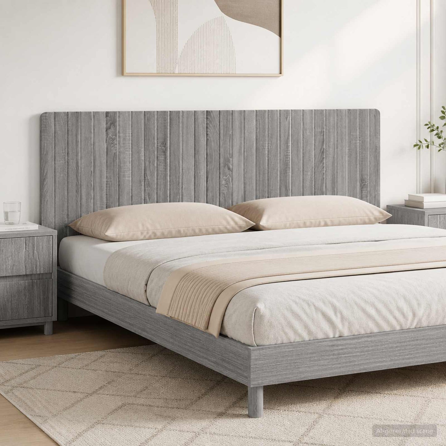 Wall-Mounted Headboard ZWOLLE Grey Sonoma Engineered Wood