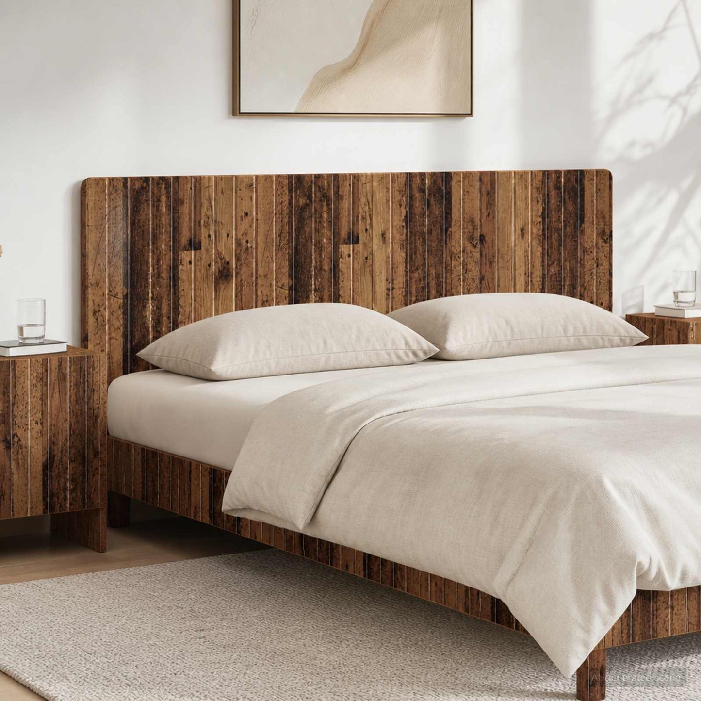 Wall-Mounted Headboard ZWOLLE Old Wood Engineered Wood