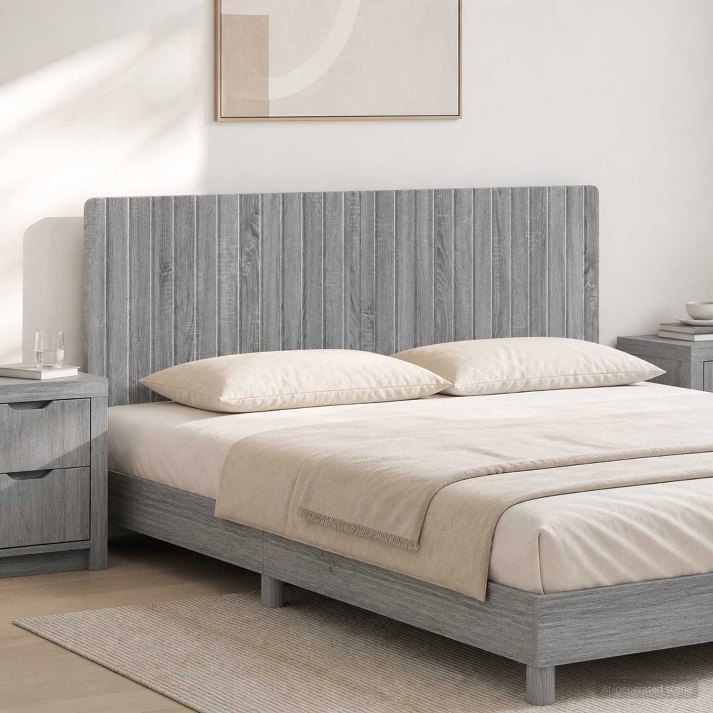Wall-Mounted Headboard ZWOLLE Grey Sonoma Engineered Wood