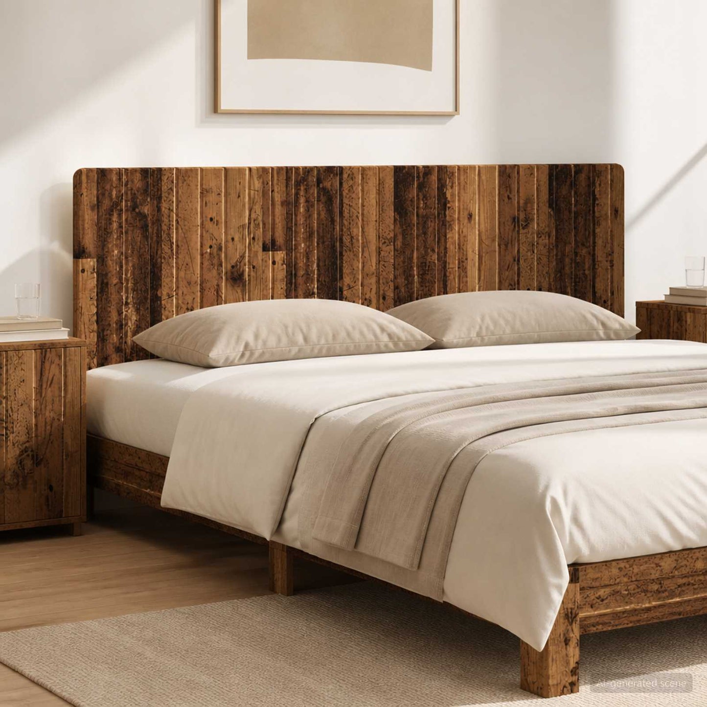 Wall-Mounted Headboard ZWOLLE Old Wood Engineered Wood