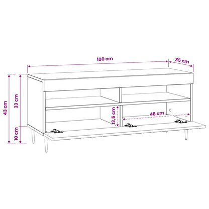 LED TV Cabinet Grey Sonoma Engineered Wood