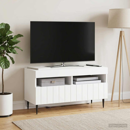 LED TV Cabinet White Engineered Wood