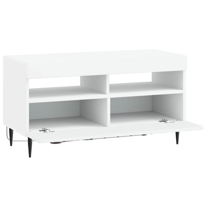 LED TV Cabinet White Engineered Wood