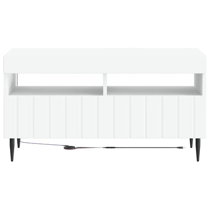 LED TV Cabinet White Engineered Wood