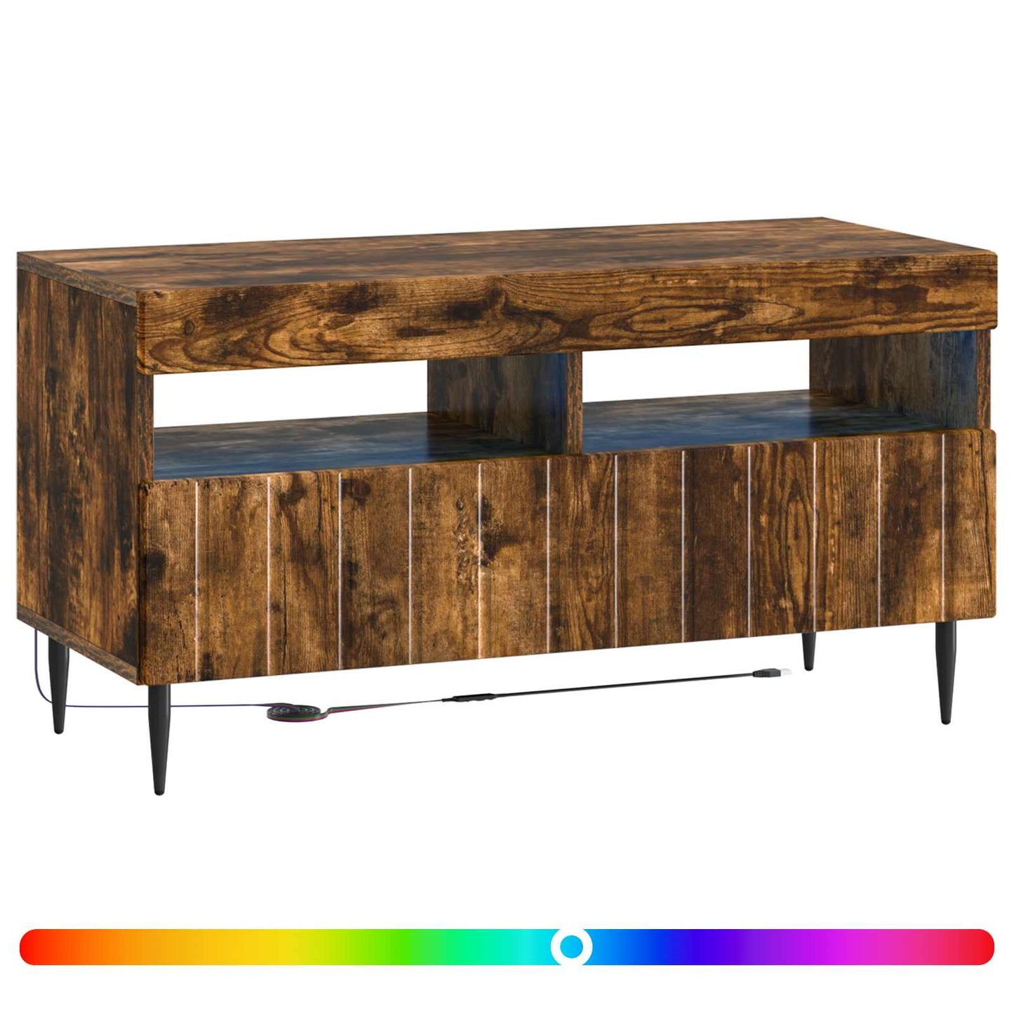 LED TV Cabinet Smoked Oak Engineered Wood