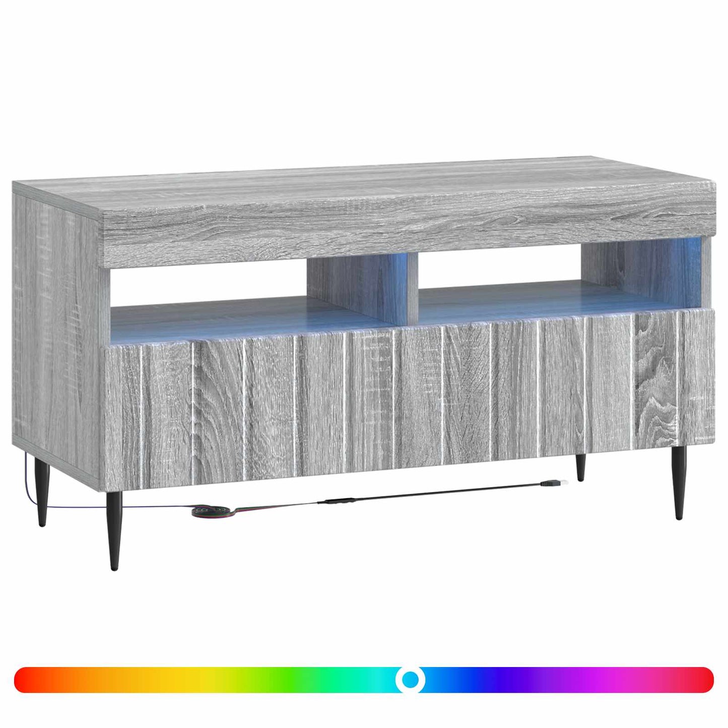 LED TV Cabinet Grey Sonoma Engineered Wood