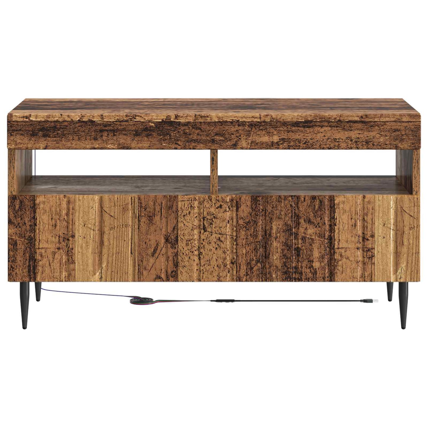 LED TV Cabinet Old Wood Engineered Wood