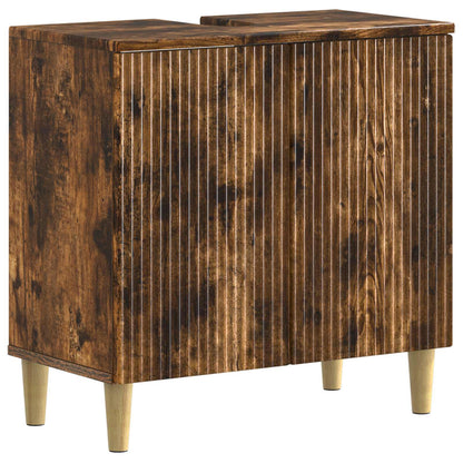 Bathroom Sink Cabinet ARNHEM Smoked Oak 59.5 x 31.5x 59 cm